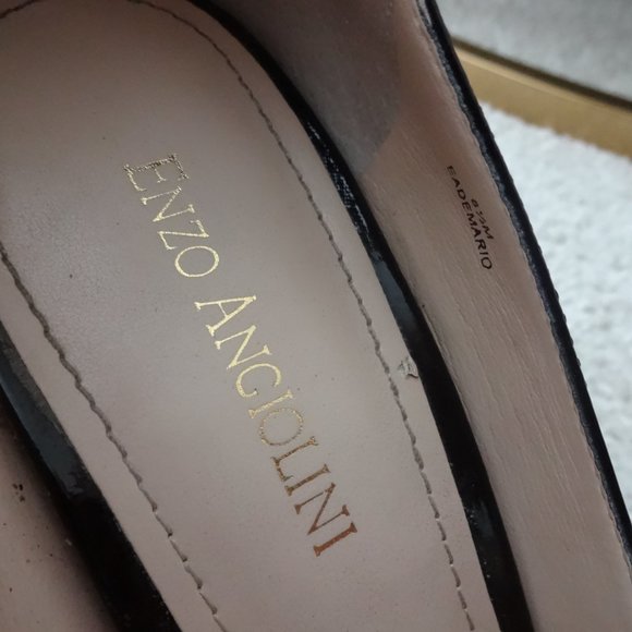 Enzo Angiolini Eademario Peep Toe Platform Heels (Black) - Picture 6 of 10